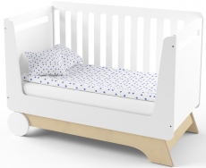 Ліжечко-трансформер IndigoWood Nova Kit 124,5x63,5cm white / natural wood